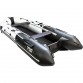 Надувная 6-местная ПВХ лодка Ривьера Максима 4000 НДНД  Гидролыжа (светло-серый/черный)